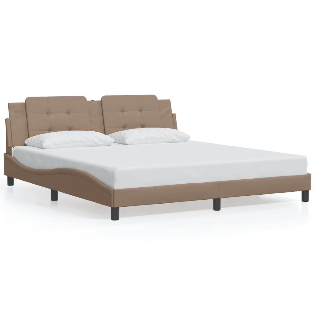 Giroletto con LED senza Materasso Zadar Cappuccino 180x200 cm