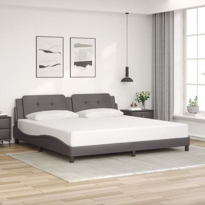 Giroletto con Luci LED Grigio 200x200 cm in Similpelle