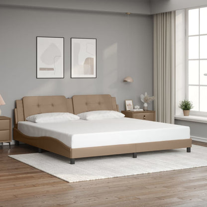Giroletto con Luci LED Cappuccino 200x200 cm in Similpelle