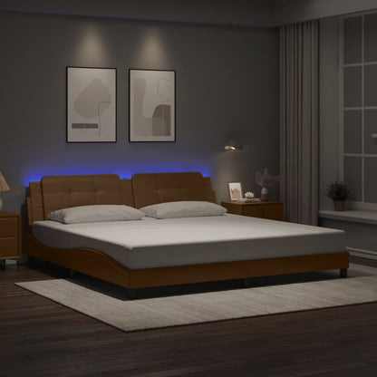 Giroletto con LED senza Materasso Zadar Cappuccino 200x200 cm