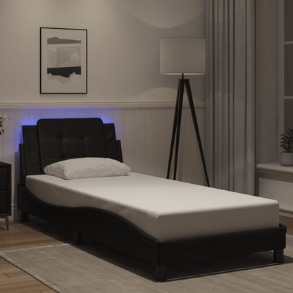 Giroletto con LED senza Materasso Zadar Nero 100x203 cm