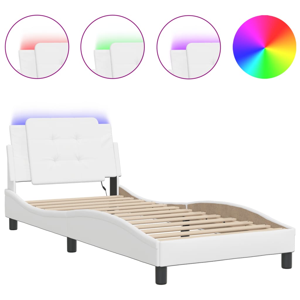 Giroletto con LED senza Materasso Zadar Bianco 100x203 cm