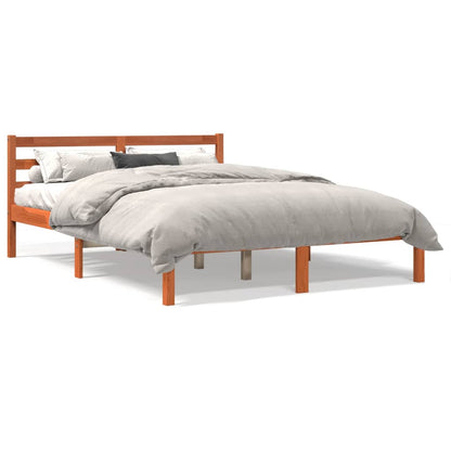 Letto senza Materasso Marrone Cera 120x190 cm in Legno di Pino