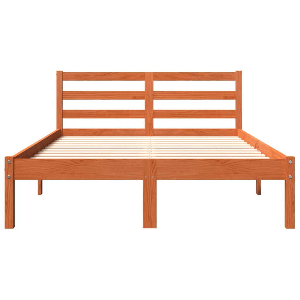 Letto senza Materasso Marrone Cera 120x200 cm in Legno di Pino