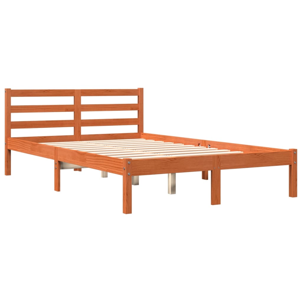 Giroletto senza Materasso Marrone Cera 140x200cm Massello Pino