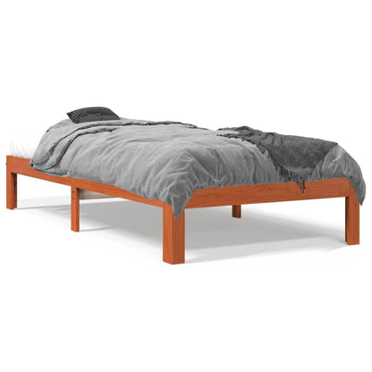 Letto senza Materasso Marrone Cera 100x200 cm in Legno di Pino
