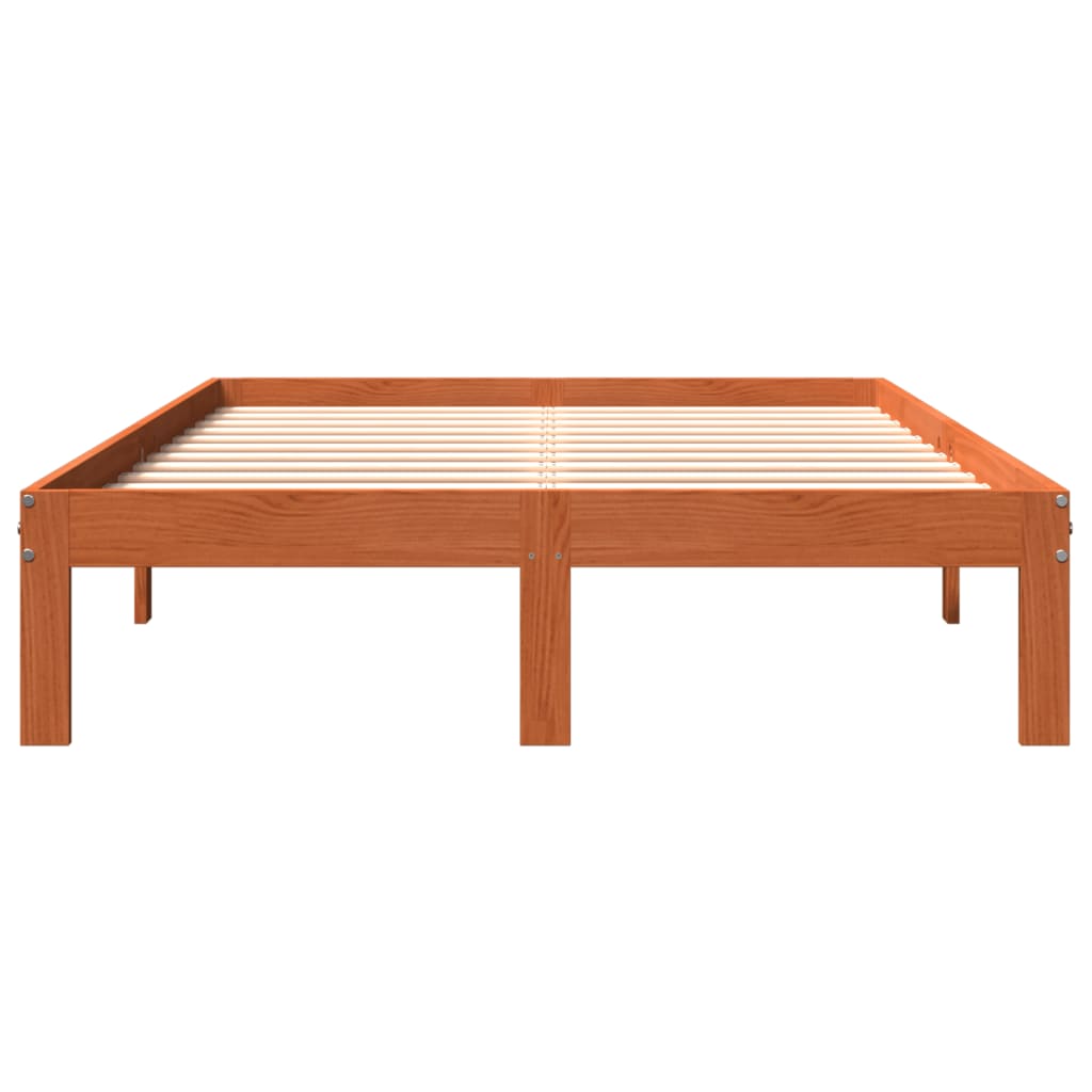 Giroletto senza Materasso Marrone Cera 140x200cm Massello Pino