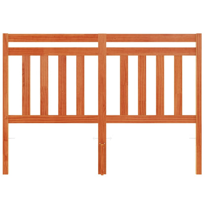 Testiera Marrone Cera 135 cm in Legno Massello di Pino