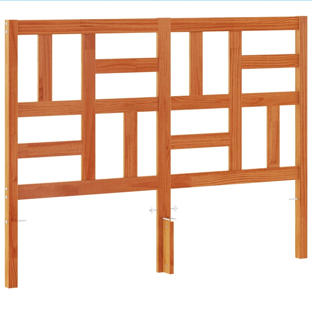Testiera Marrone Cera 150 cm in Legno Massello di Pino