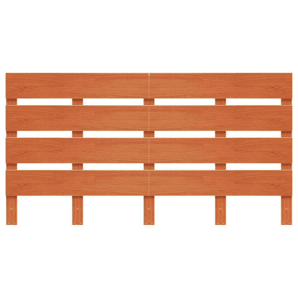 Testiera Marrone Cera 150 cm in Legno Massello di Pino