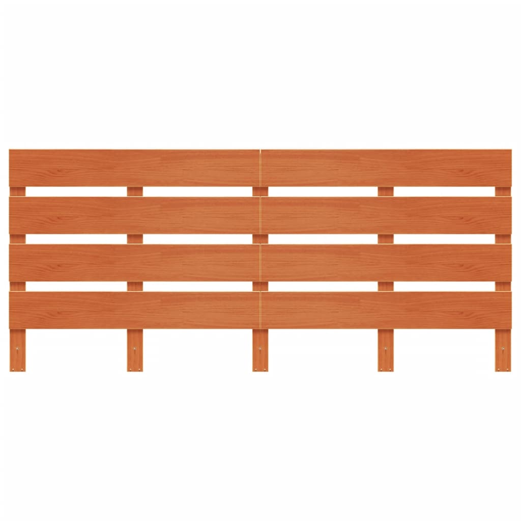 Testiera Marrone Cera 135 cm in Legno Massello di Pino