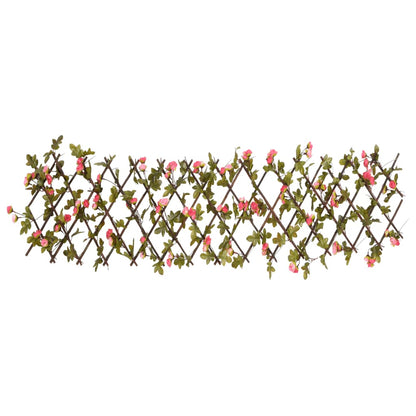 Traliccio Edera Artificiale Espandibile Rosa Scuro 180x20 cm