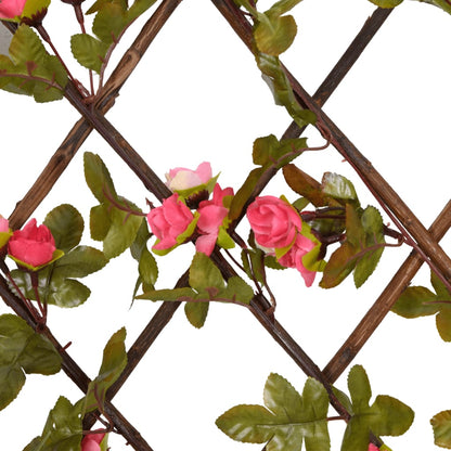 Traliccio Edera Artificiale Espandibile Rosa Scuro 180x20 cm