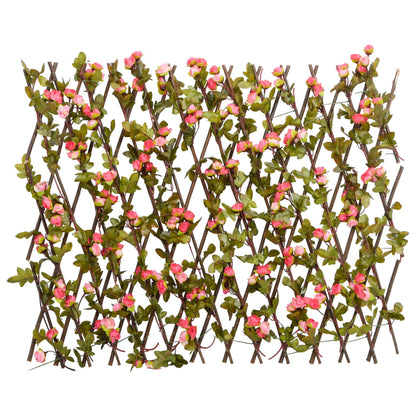 Traliccio Edera Artificiale Espandibile Rosa Scuro 180x60 cm