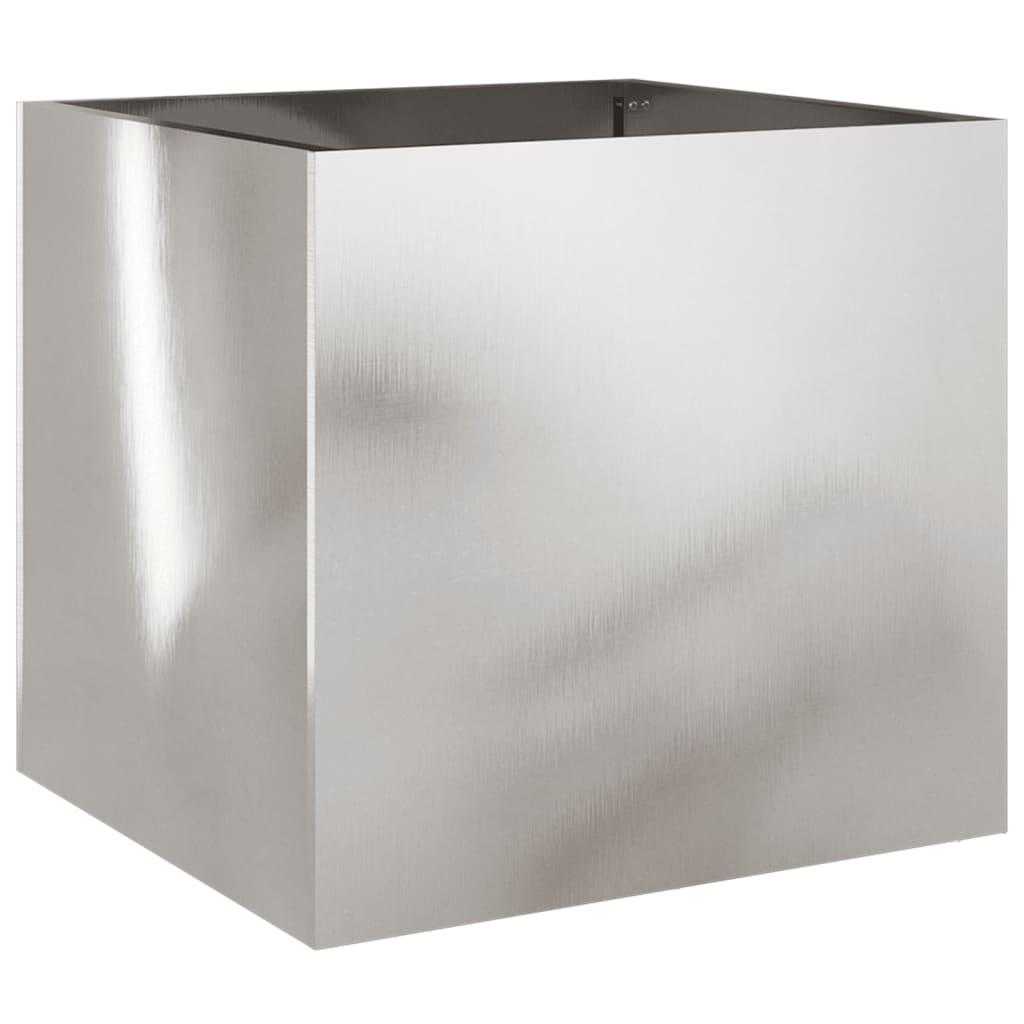 Fioriere 2 pz Argento 42x40x39 cm in Acciaio Inox