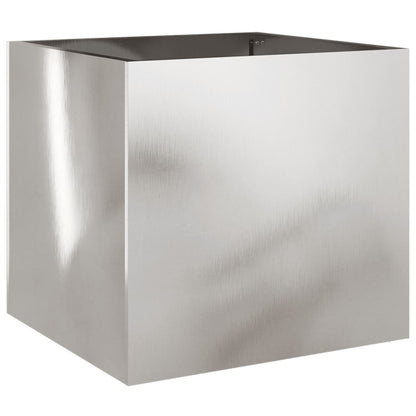 Fioriere 2 pz Argento 42x40x39 cm in Acciaio Inox