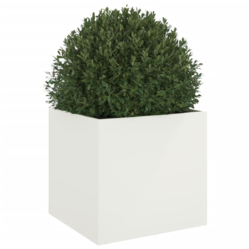 Fioriera Bianca 49x47x46 cm in Acciaio