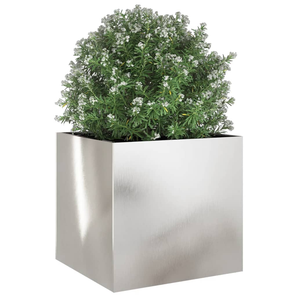 Fioriera Argento 49x47x46 cm in Acciaio Inox
