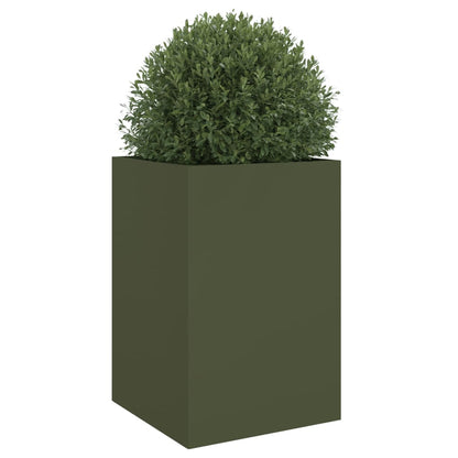 Fioriera Verde Oliva 52x48x75 cm in Acciaio