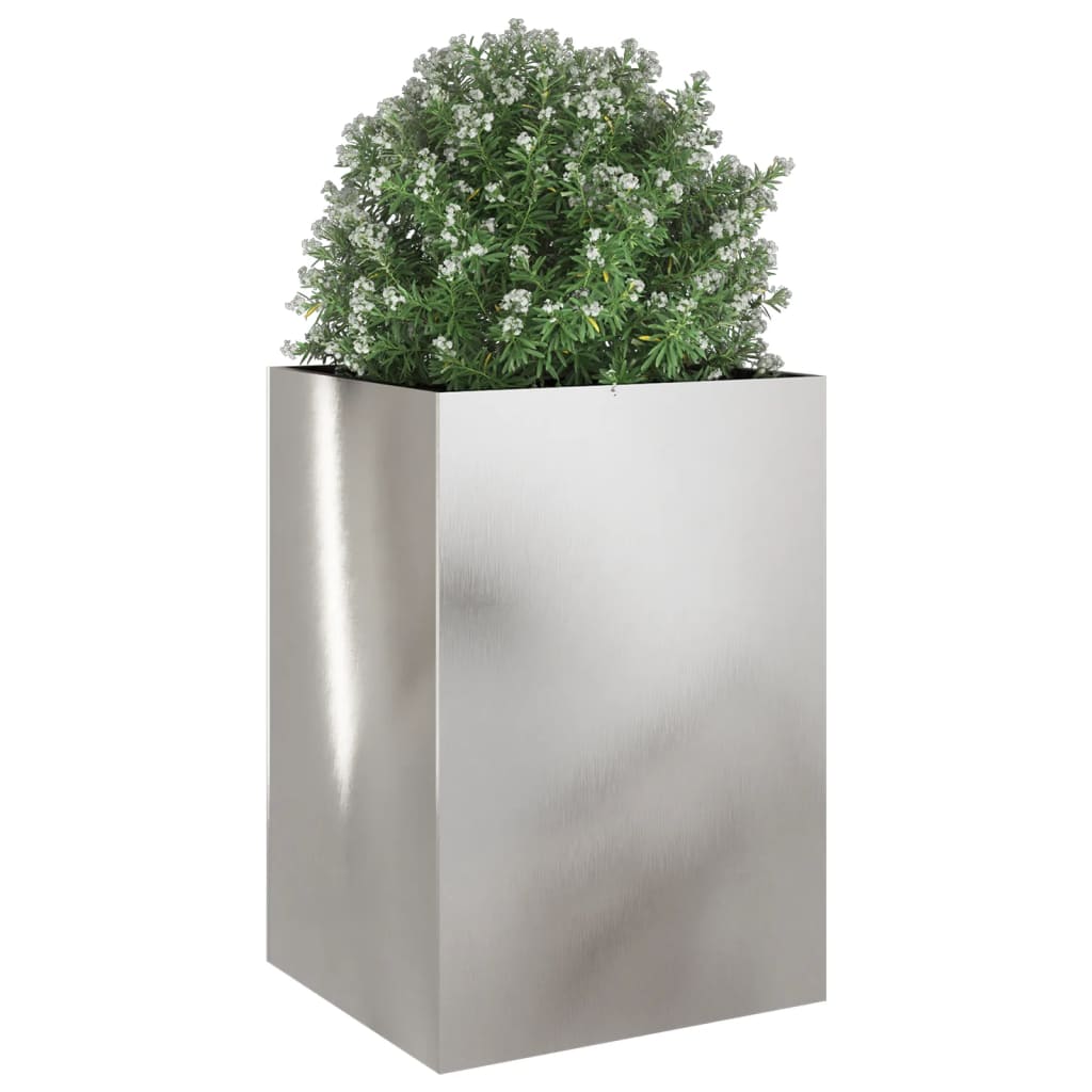 Fioriera Argento 52x48x75 cm in Acciaio Inox