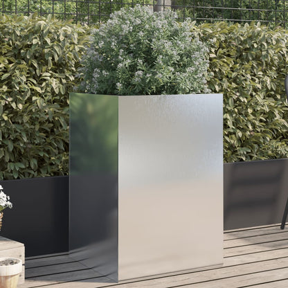 Fioriera Argento 52x48x75 cm in Acciaio Inox