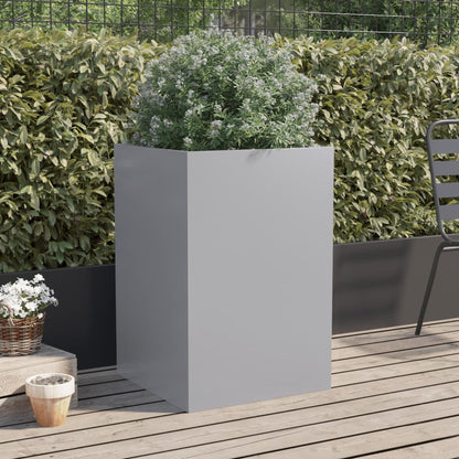 Fioriera Argento 52x48x75 cm in Acciaio Zincato