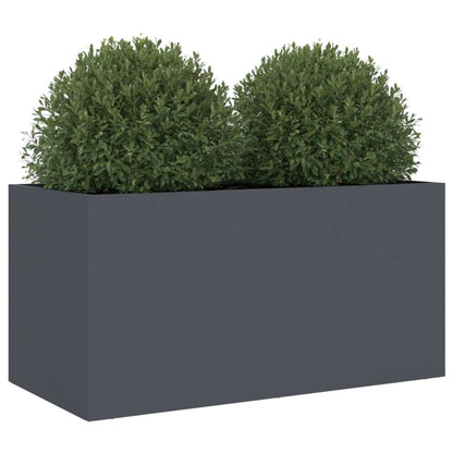 Fioriera Antracite 62x30x29 cm in Acciaio