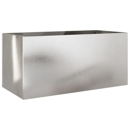 Fioriera Argento 62x30x29 cm in Acciaio Inox