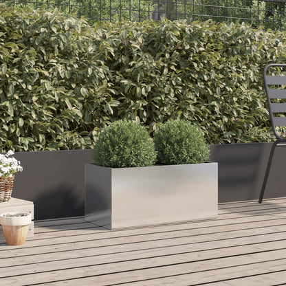 Fioriera Argento 62x30x29 cm in Acciaio Inox