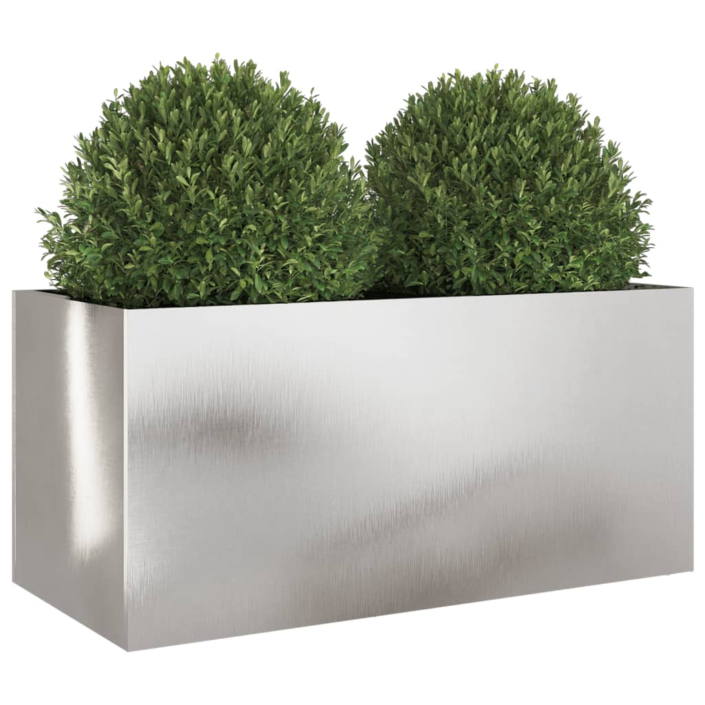 Fioriera Argento 62x30x29 cm in Acciaio Inox