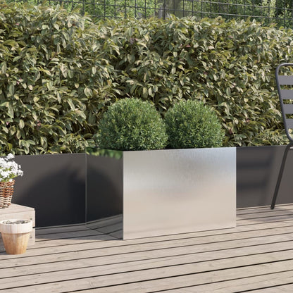 Fioriera Argento 62x40x39 cm in Acciaio Inox