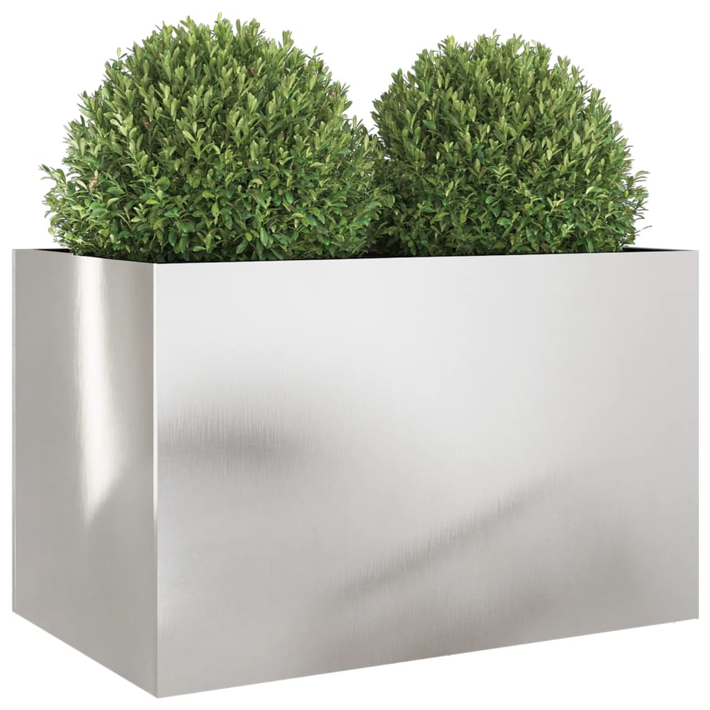 Fioriera Argento 62x40x39 cm in Acciaio Inox