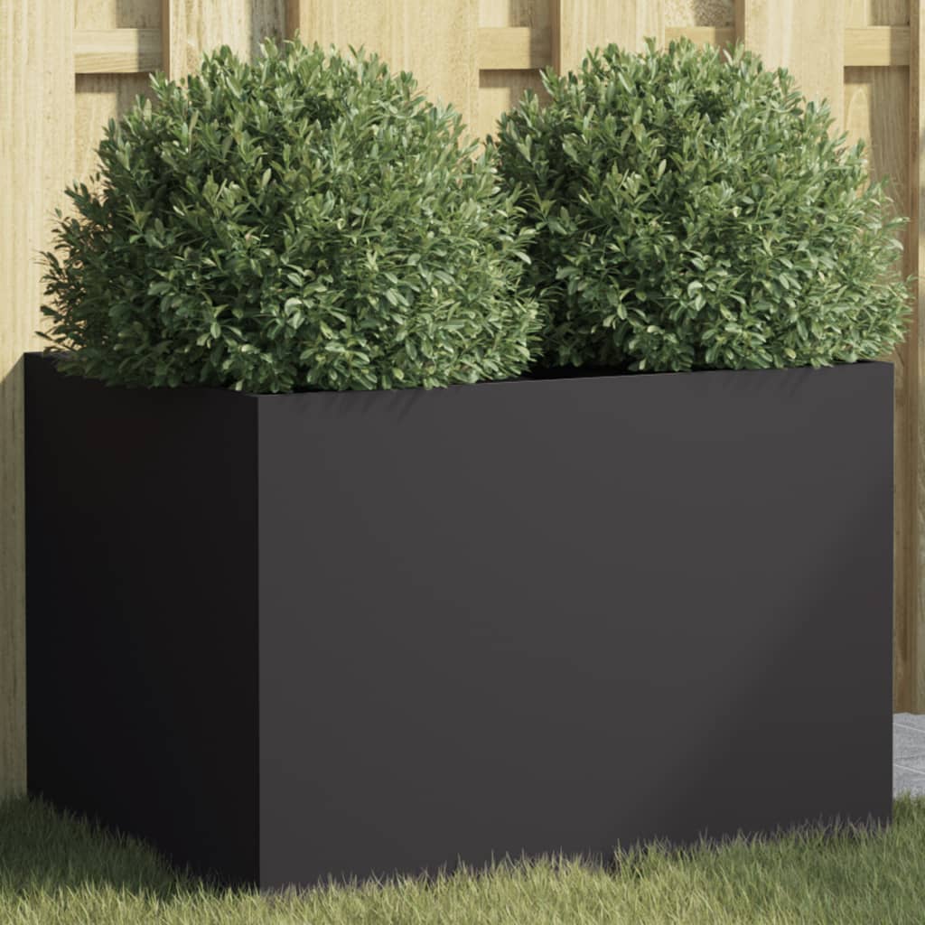 Fioriera Nera 62x47x46 cm in Acciaio