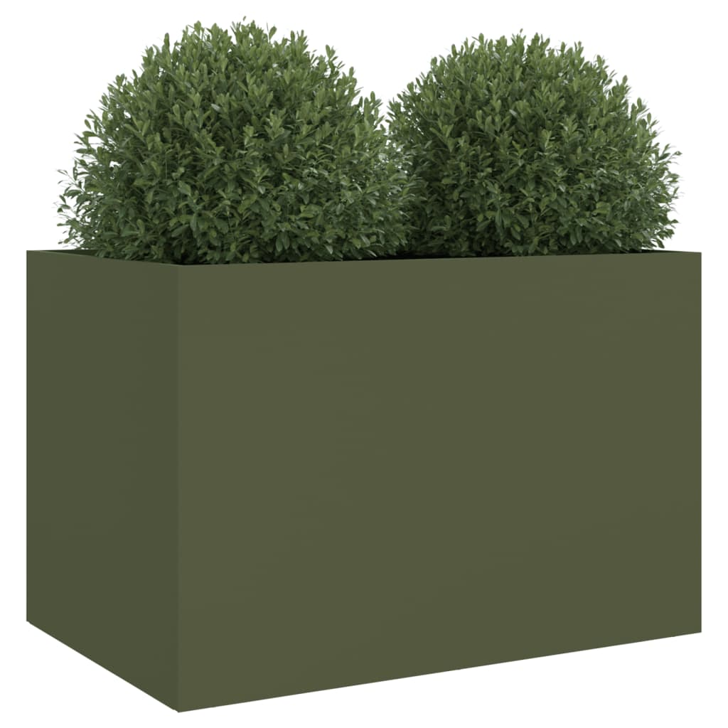 Fioriera Verde Oliva 62x47x46 cm in Acciaio
