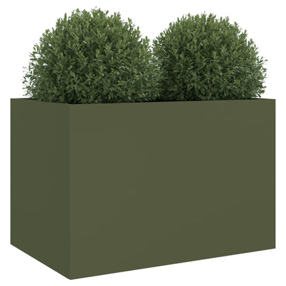 Fioriera Verde Oliva 62x47x46 cm in Acciaio