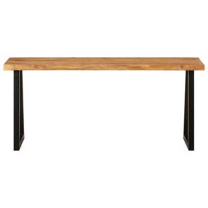 Panca con Bordi Vivi 105 cm in Legno Massello di Acacia