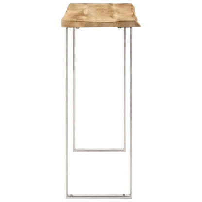 Tavolo Consolle Bordi Vivi 105x33x76 cm Legno Massello di Mango
