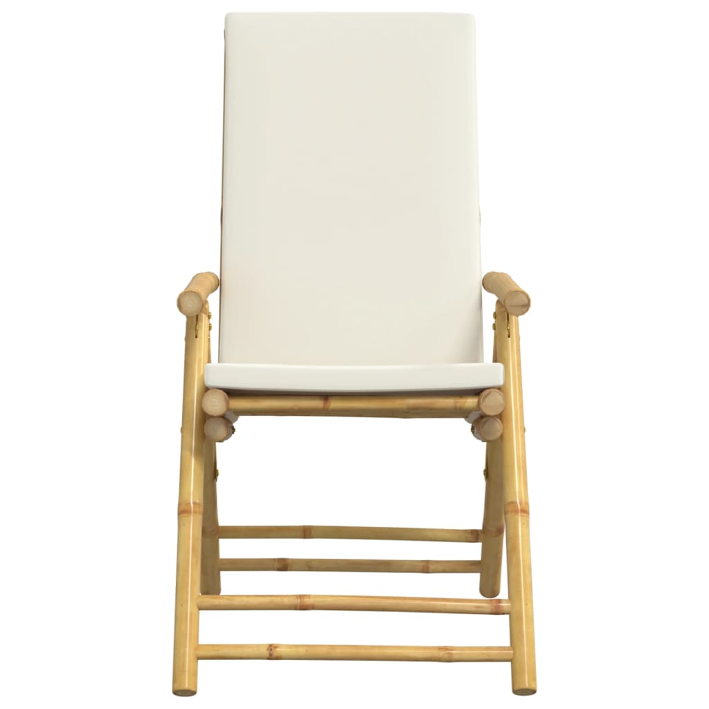 Sedie da Giardino Reclinabili 6 pz Cuscini Bianco Crema BambÃ¹