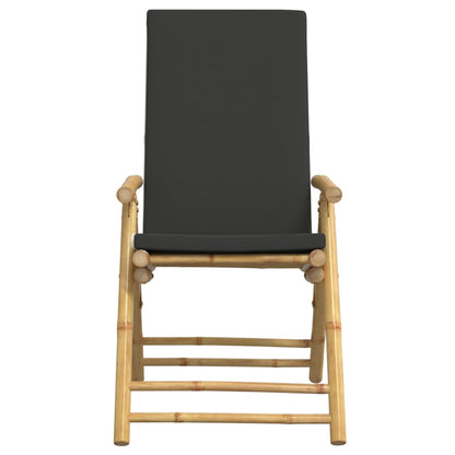 Sedie da Giardino Reclinabili 6 pz Cuscini Grigio Scuro BambÃ¹