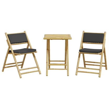 Set da Bistrot Pieghevole 3pz con Cuscini Grigio Scuro BambÃ¹
