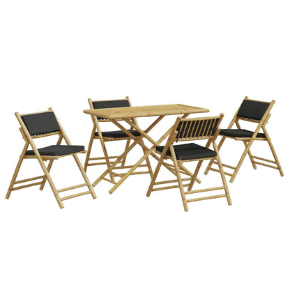 Set da Bistrot Pieghevole 5pz con Cuscini Grigio Scuro BambÃ¹