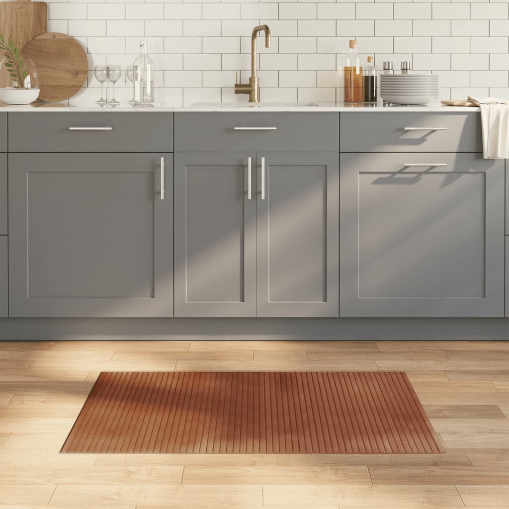 Tappeto Rettangolare Marrone 60x100 cm in BambÃ¹