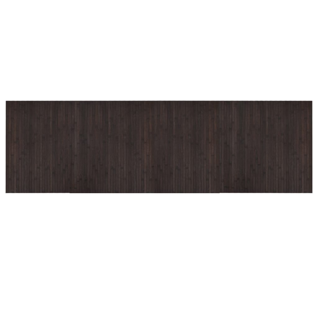 Tappeto Rettangolare Marrone Scuro 60x200 cm in BambÃ¹