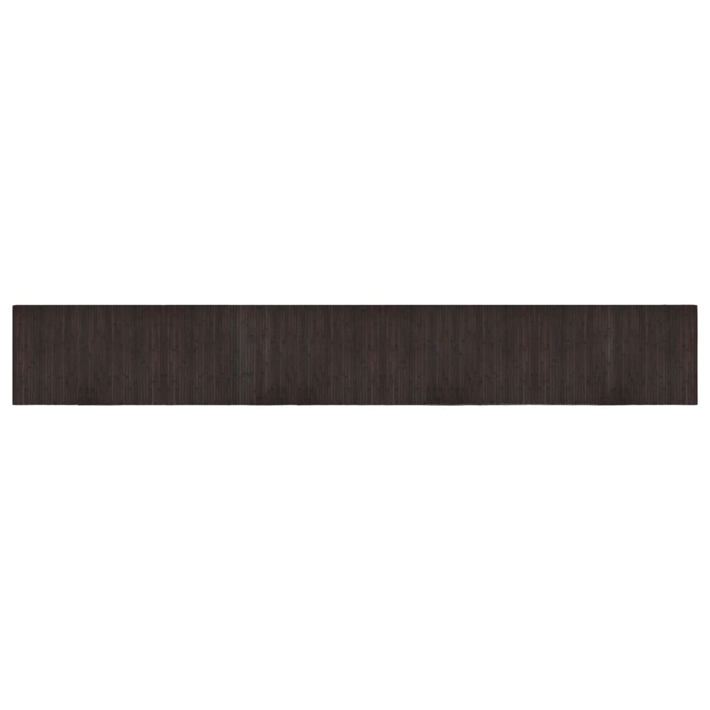 Tappeto Rettangolare Marrone Scuro 60x400 cm in BambÃ¹