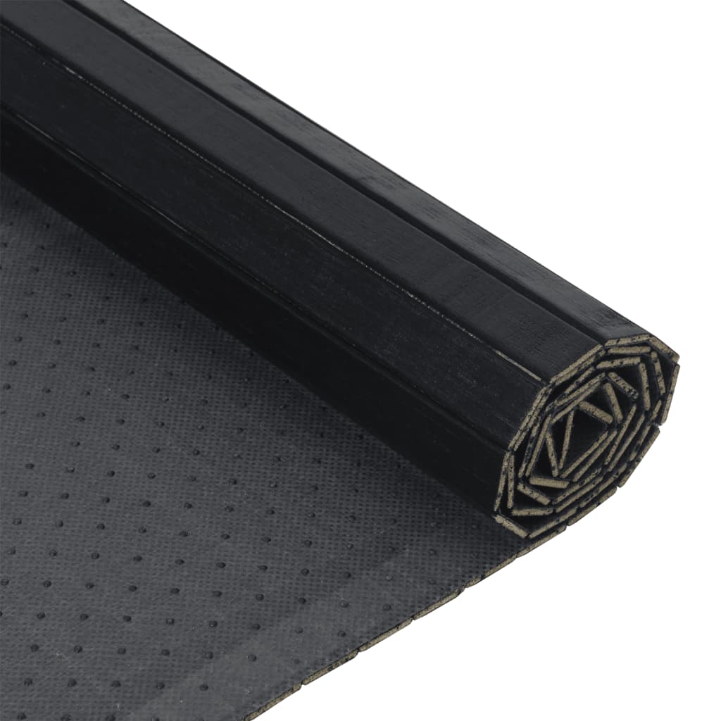 Tappeto Rettangolare Nero 70x100 cm in BambÃƒÂ¹