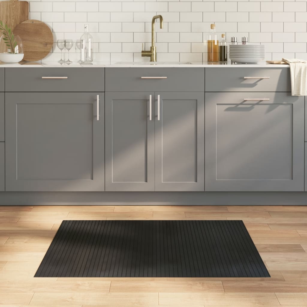Tappeto Rettangolare Nero 70x100 cm in BambÃƒÂ¹