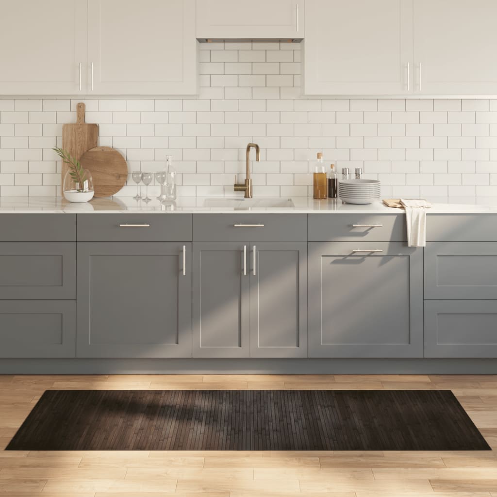 Tappeto Rettangolare Marrone Scuro 70x200 cm in BambÃ¹