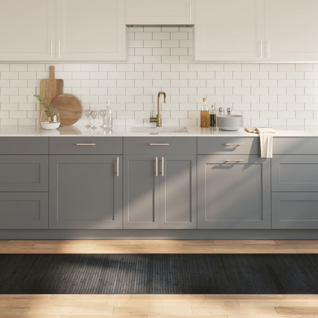 Tappeto Rettangolare Grigio 70x400 cm in BambÃ¹
