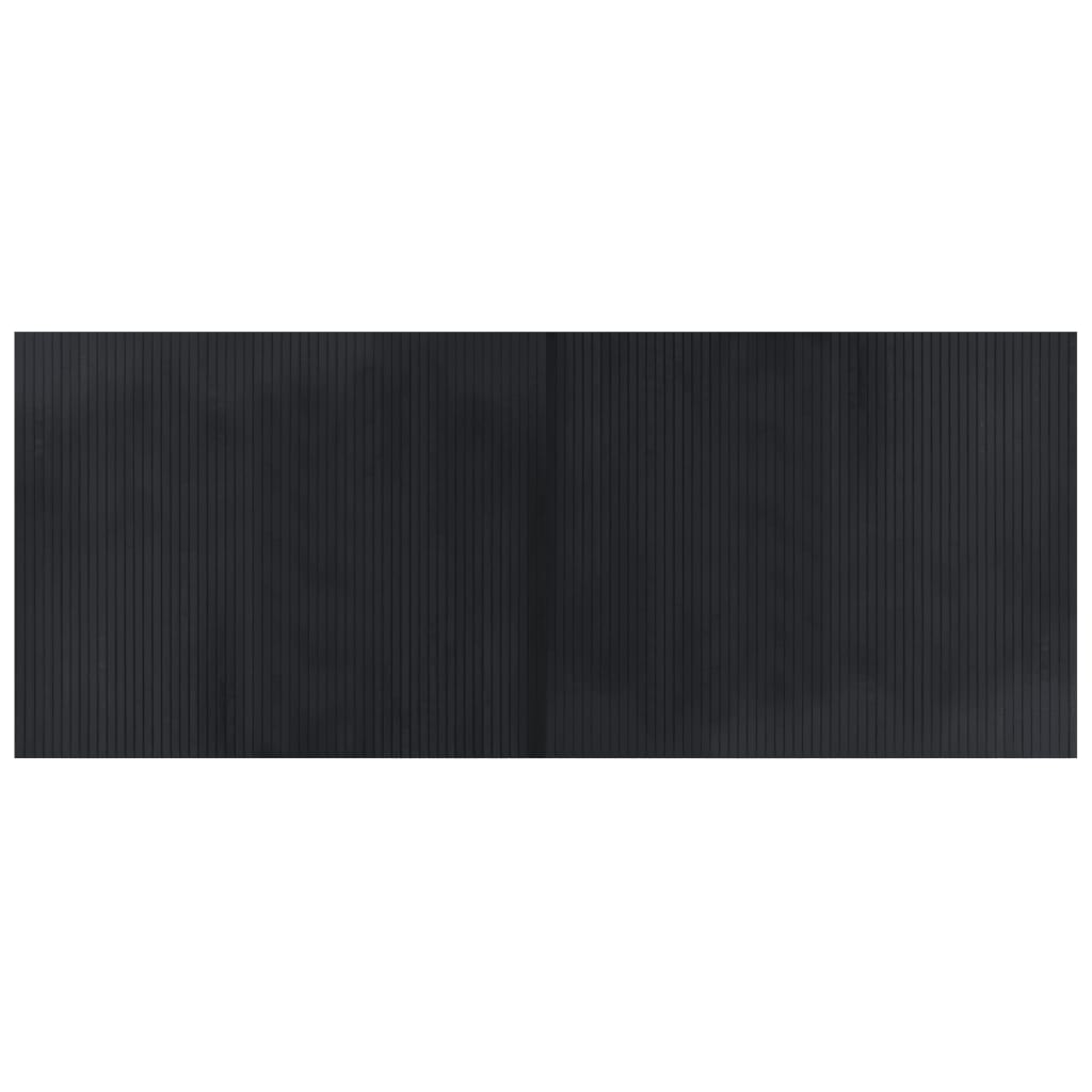 Tappeto Rettangolare Nero 80x200 cm in BambÃ¹