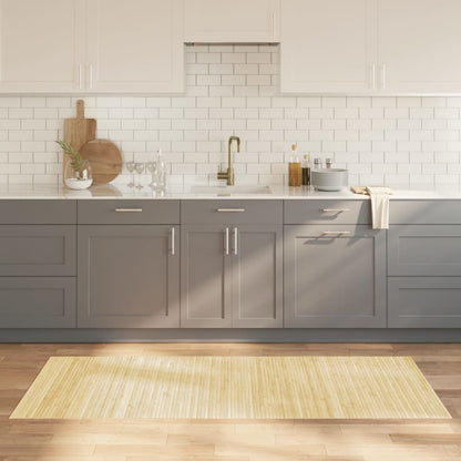 Tappeto Rettangolare Natura Chiaro 80x200 cm in BambÃƒÂ¹